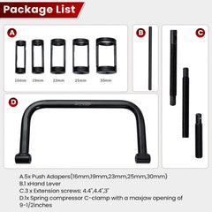 ATPEAM tool compressing valve spring on motorcycle head for safer maintenance