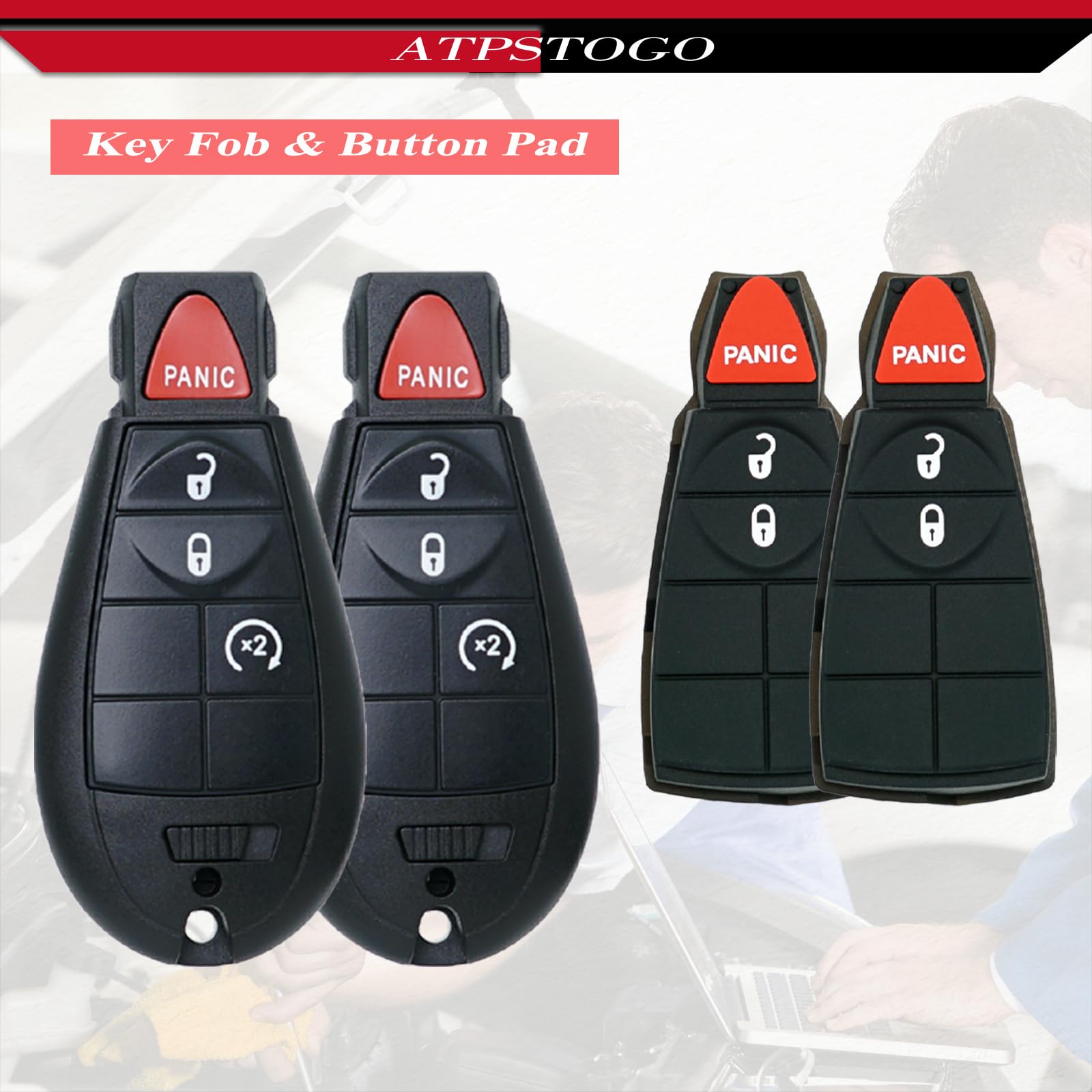 ATPSTOGO remote held in hand to show scale, compact and pocket-friendly