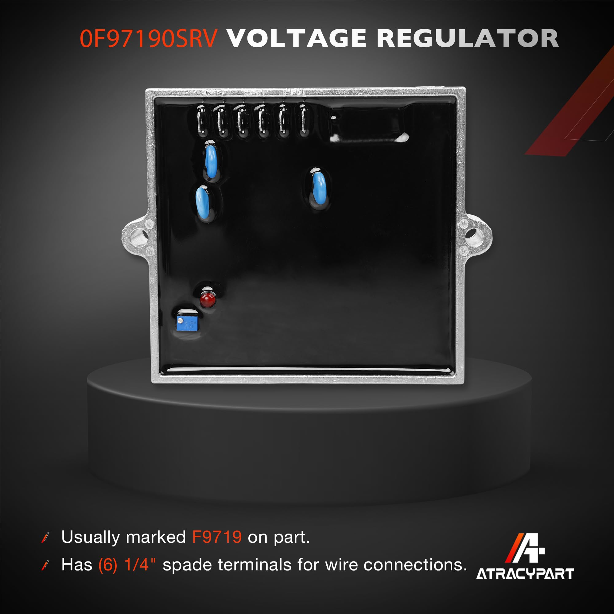 ATRACYPART rear label and terminals view showing clear connection points benefit