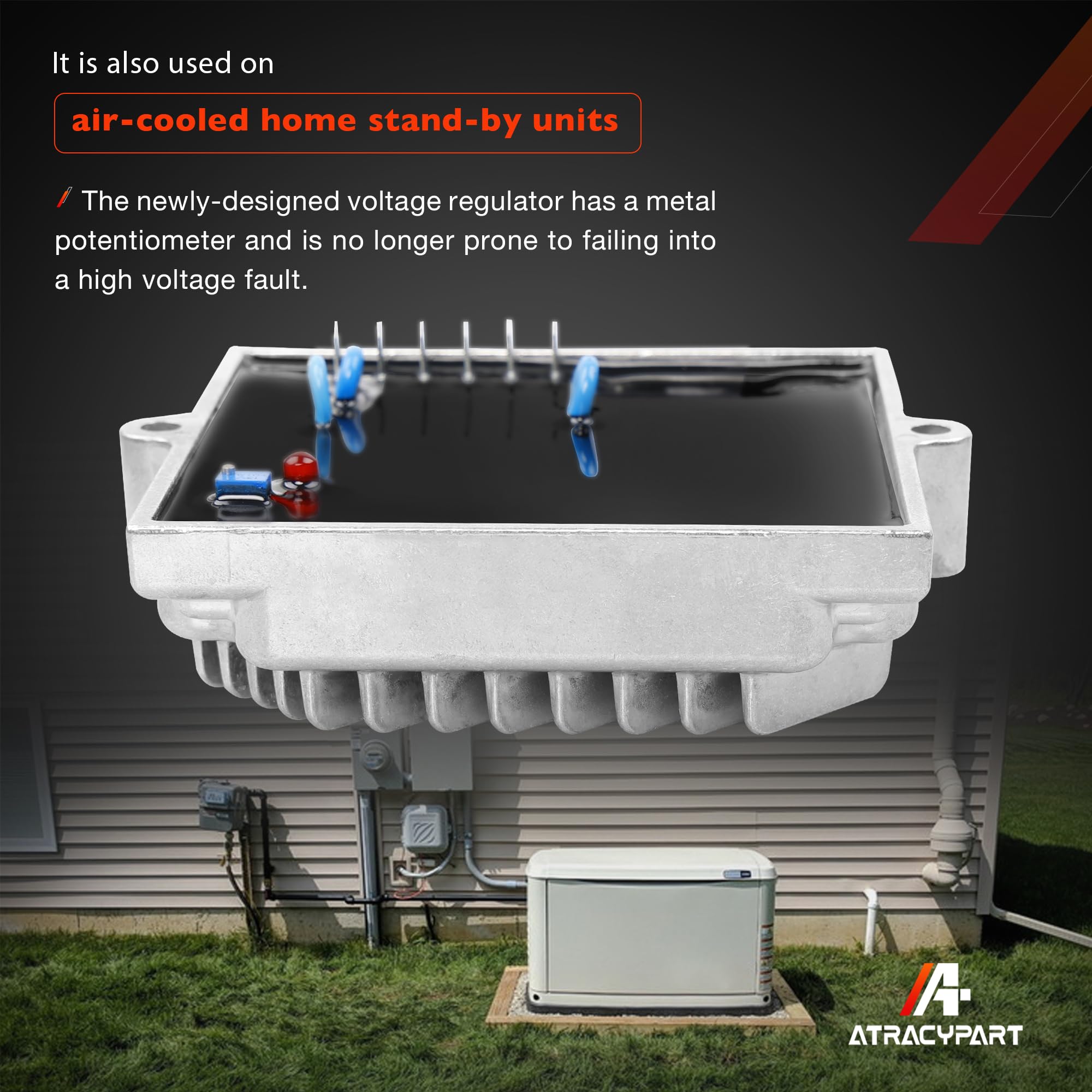 ATRACYPART installed on generator illustrating compatibility and easy swap benefit