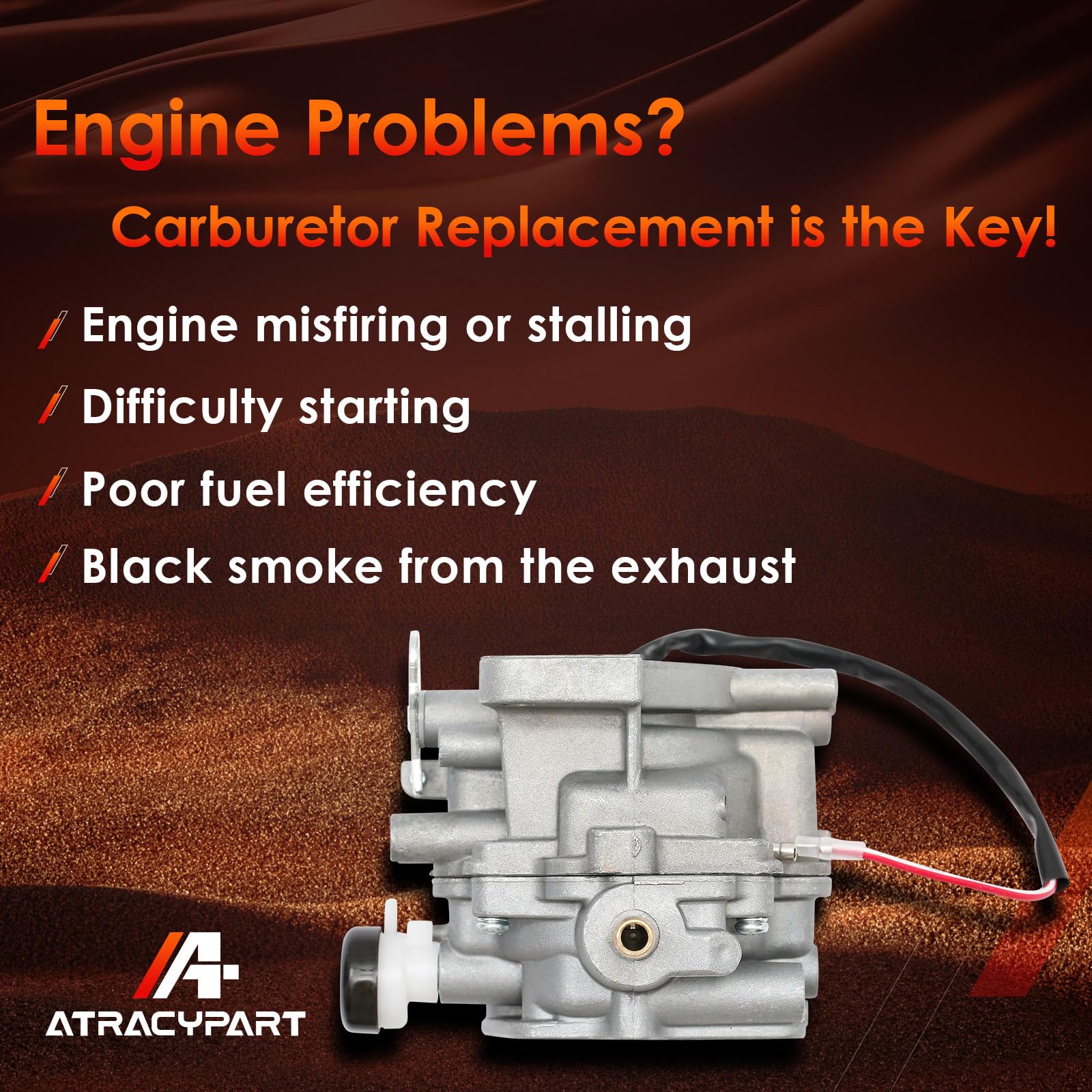 ATRACYPART closeup of fuel inlet showing leak-free connection benefit