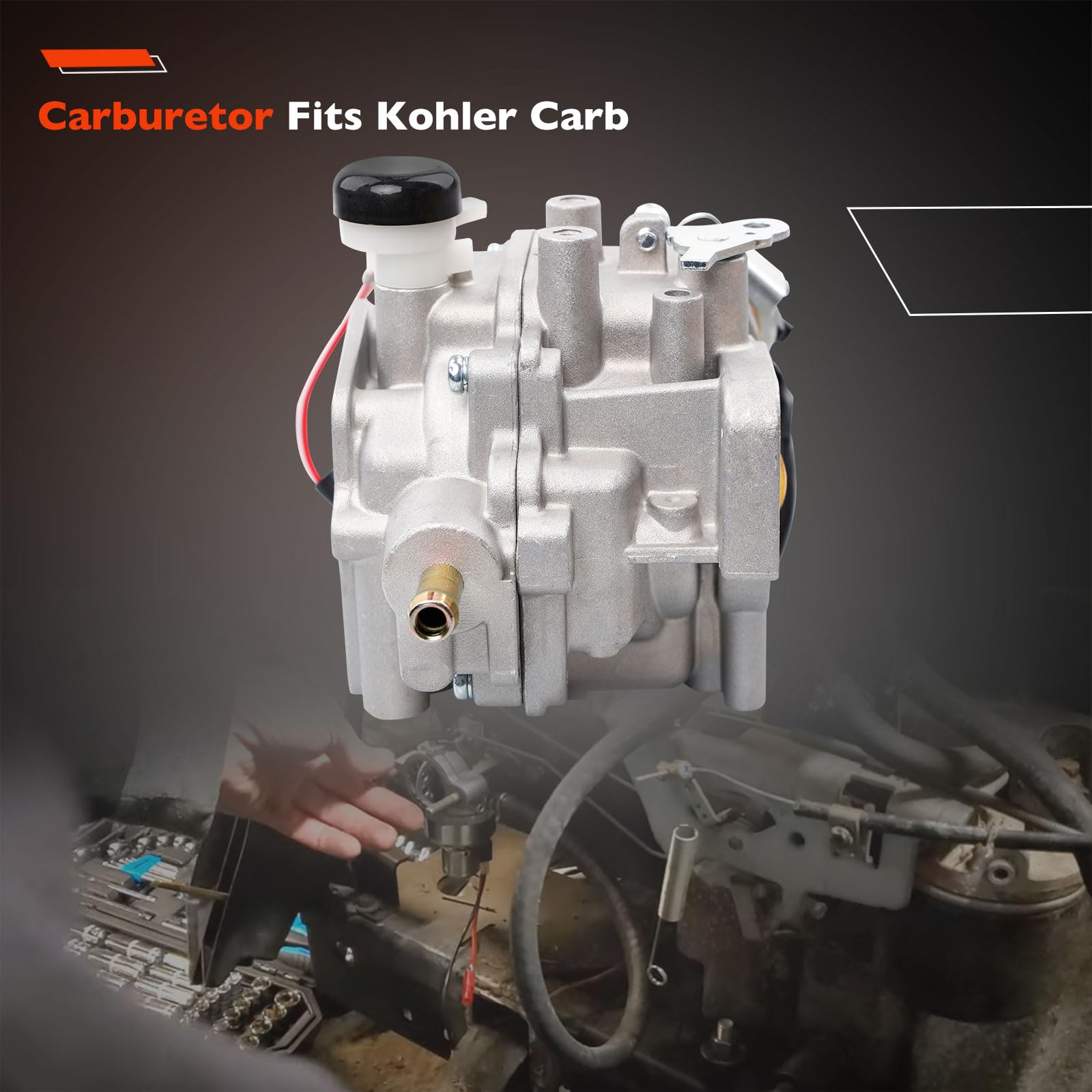 ATRACYPART carburetor installed on a Kohler engine showing direct compatibility