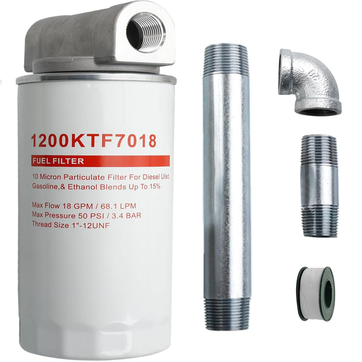 ATRACYPART assembled kit front view showing complete filter and fittings for fast install