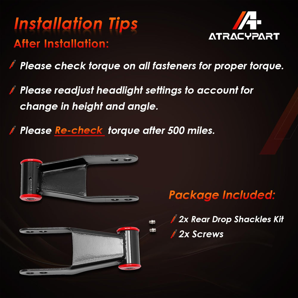 ATRACYPART lifestyle shot of truck with improved level stance after install