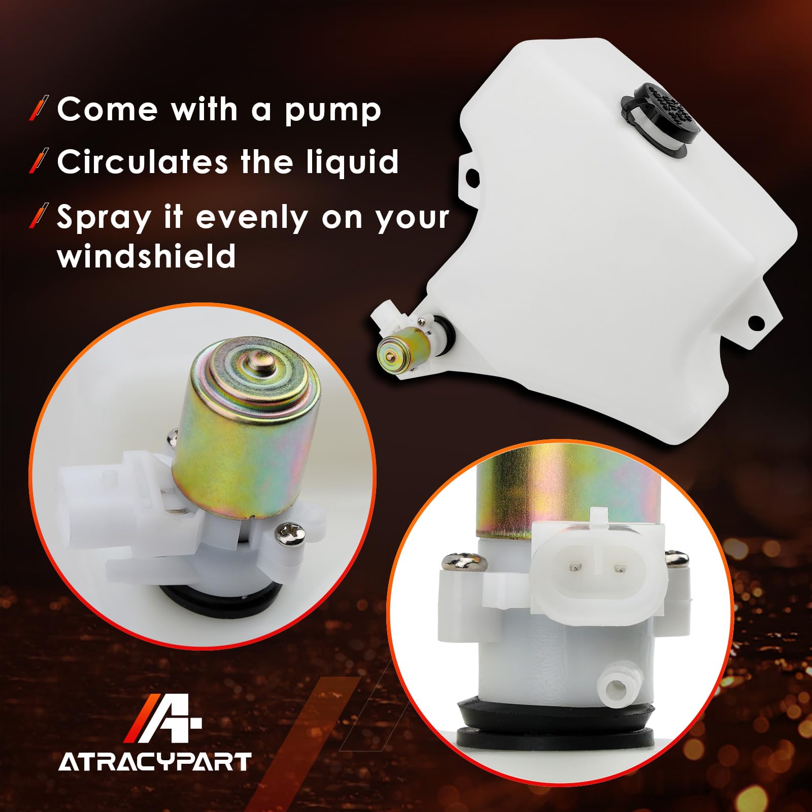 ATRACYPART side profile of tank highlighting durable material benefit