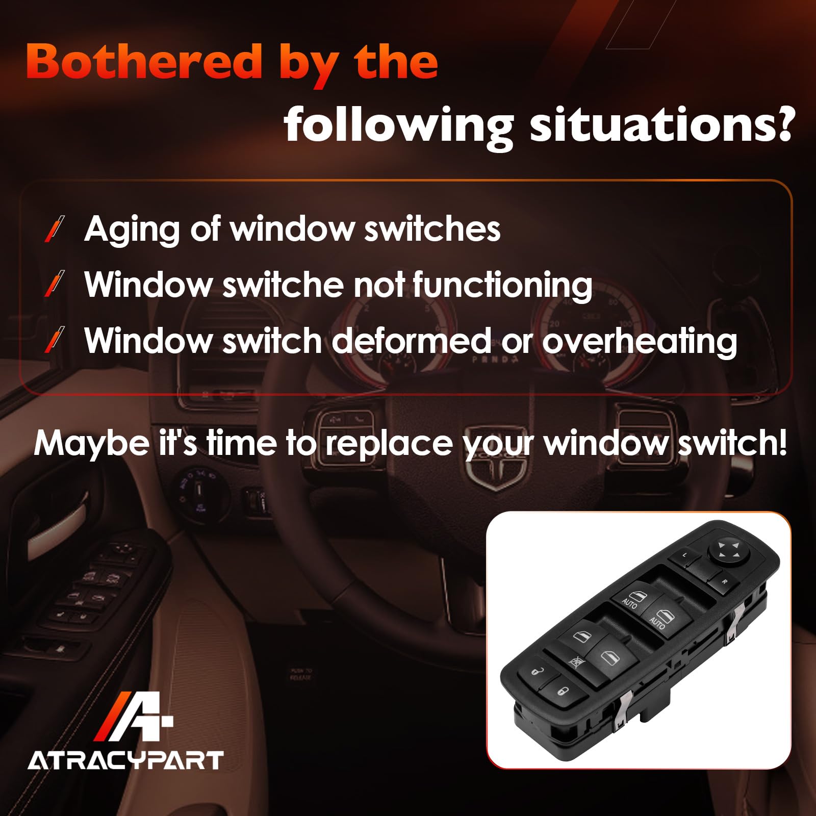 ATRACYPART side profile with label and OE number, ensures original appearance