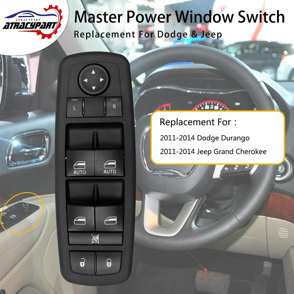 ATRACYPART switch installed in driver door demonstrating restored window control