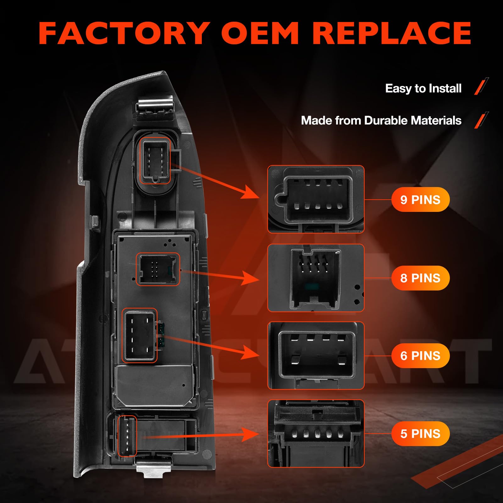 ATRACYPART installed in driver door demonstrating correct fit and operation