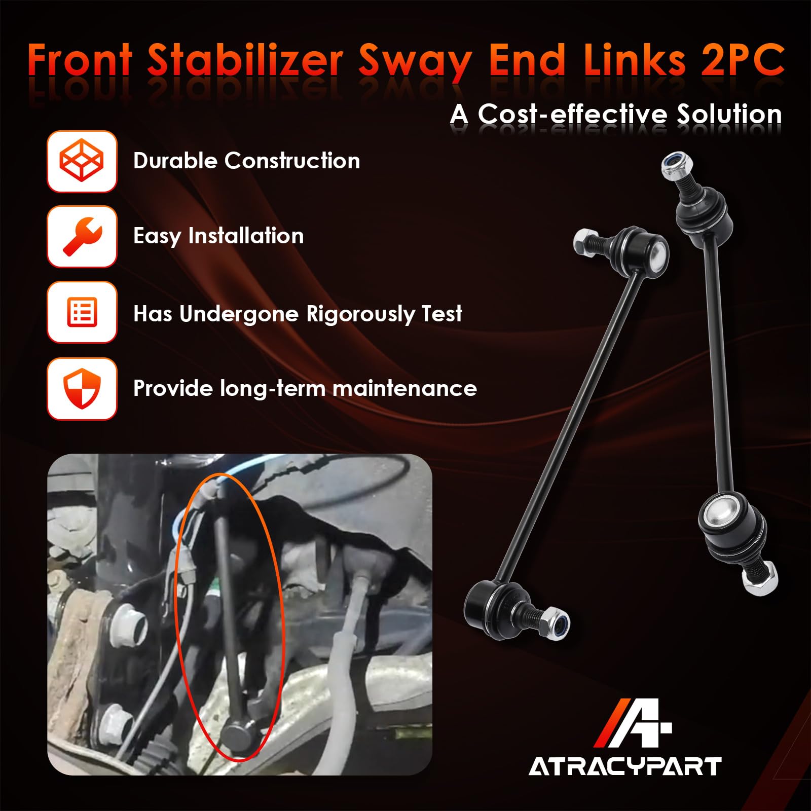 ATRACYPART steel finish close-up highlighting corrosion resistance and strength