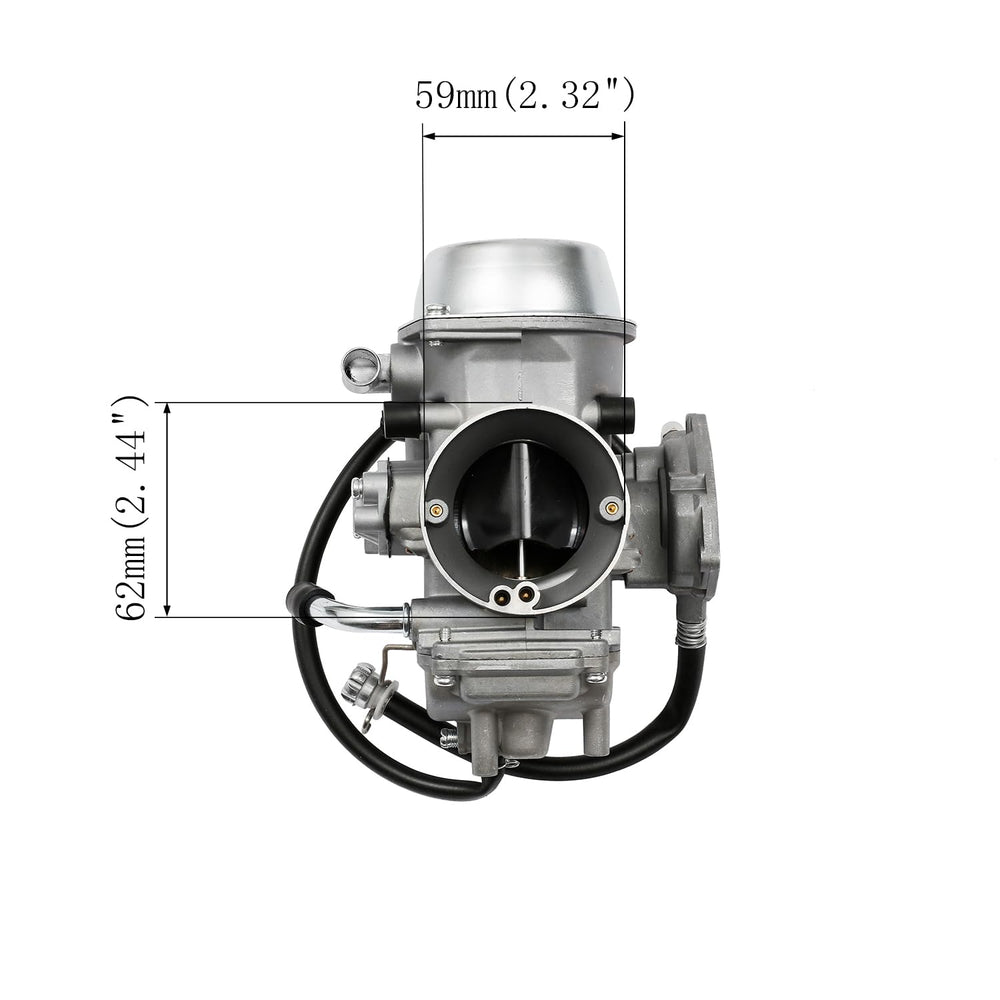 ATRACYPART carburetor mounted on Yamaha Grizzly demonstrating restored performance