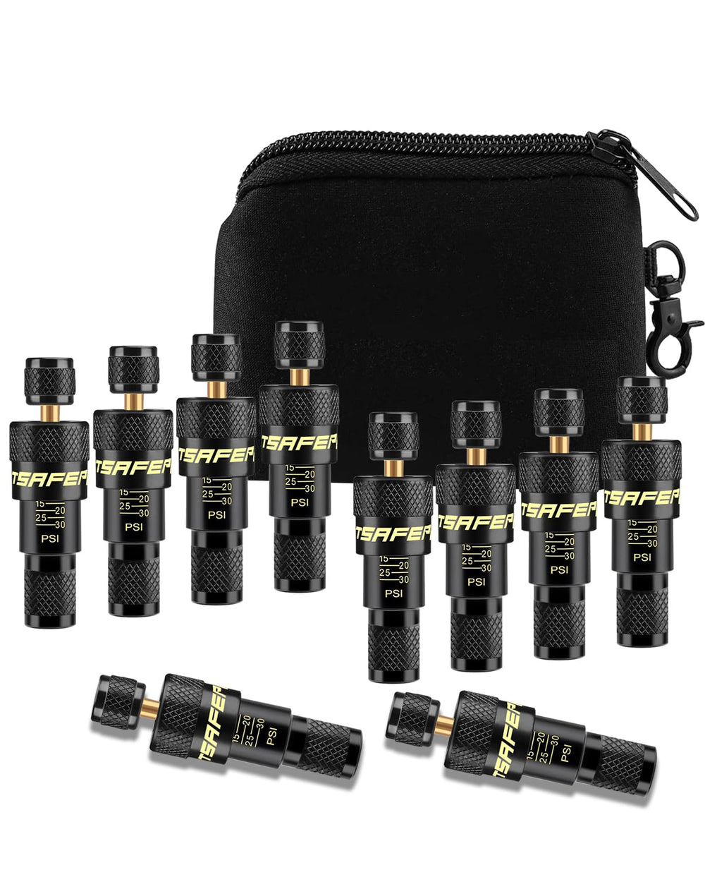 ATsafepro front packaging showing ten deflators and protective bag for quick identification