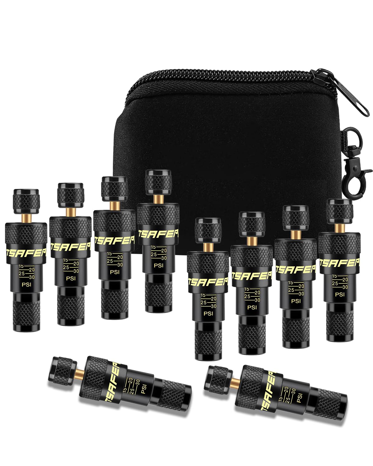 ATsafepro front packaging showing ten deflators and protective bag for quick identification