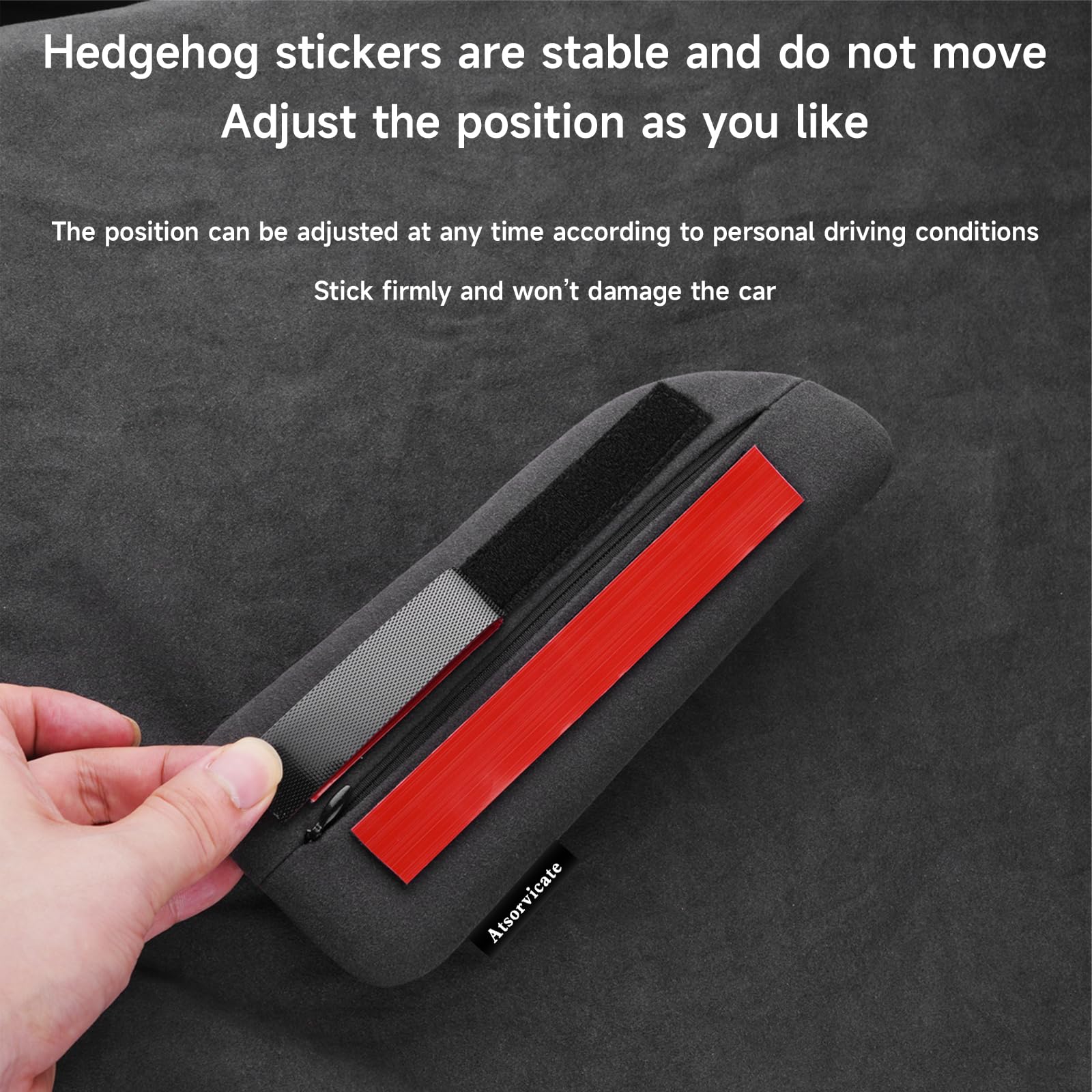Atsorvicate adhesive backing peeled to reveal high-viscosity install strength