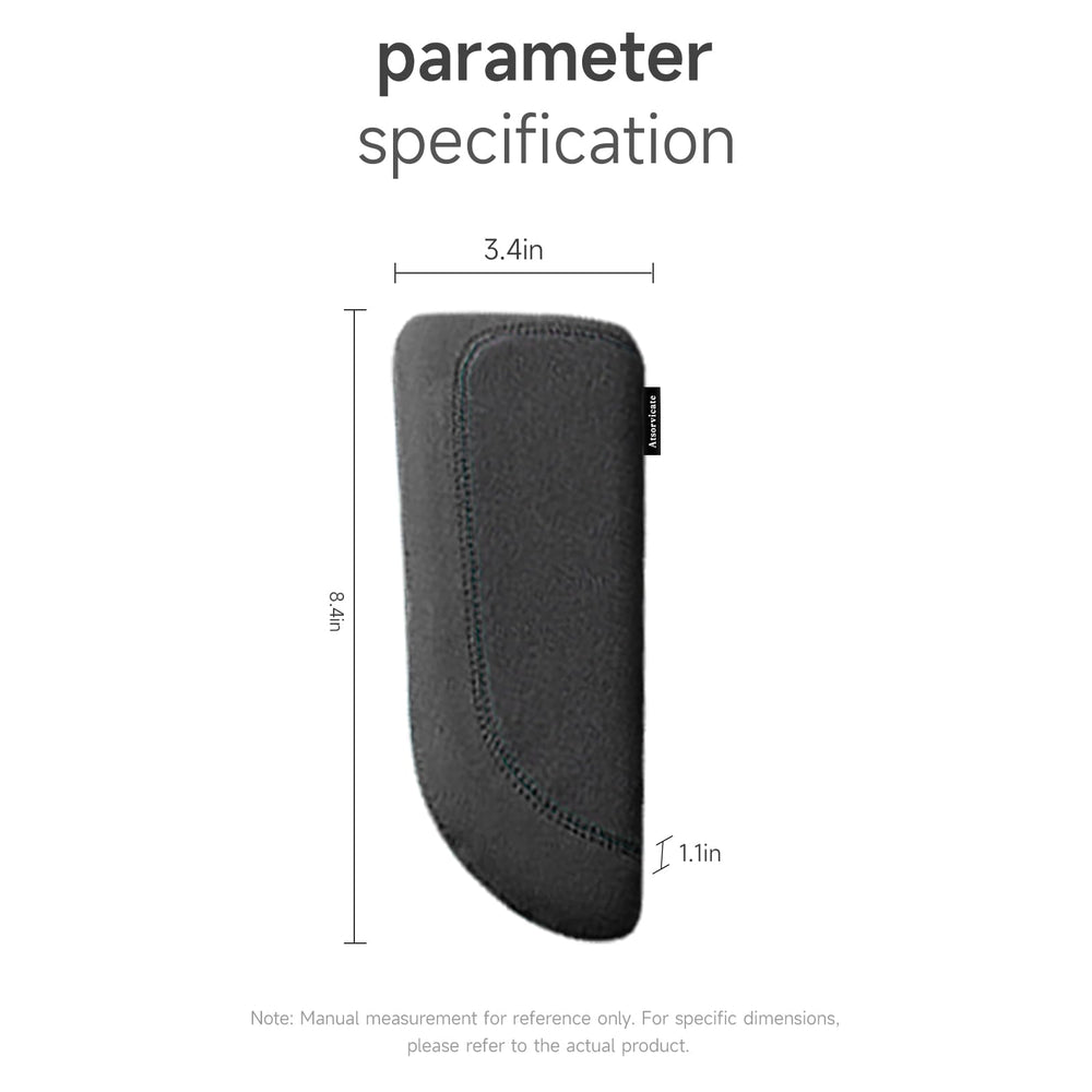 Atsorvicate pad placed on center console adding cushioned support for driver