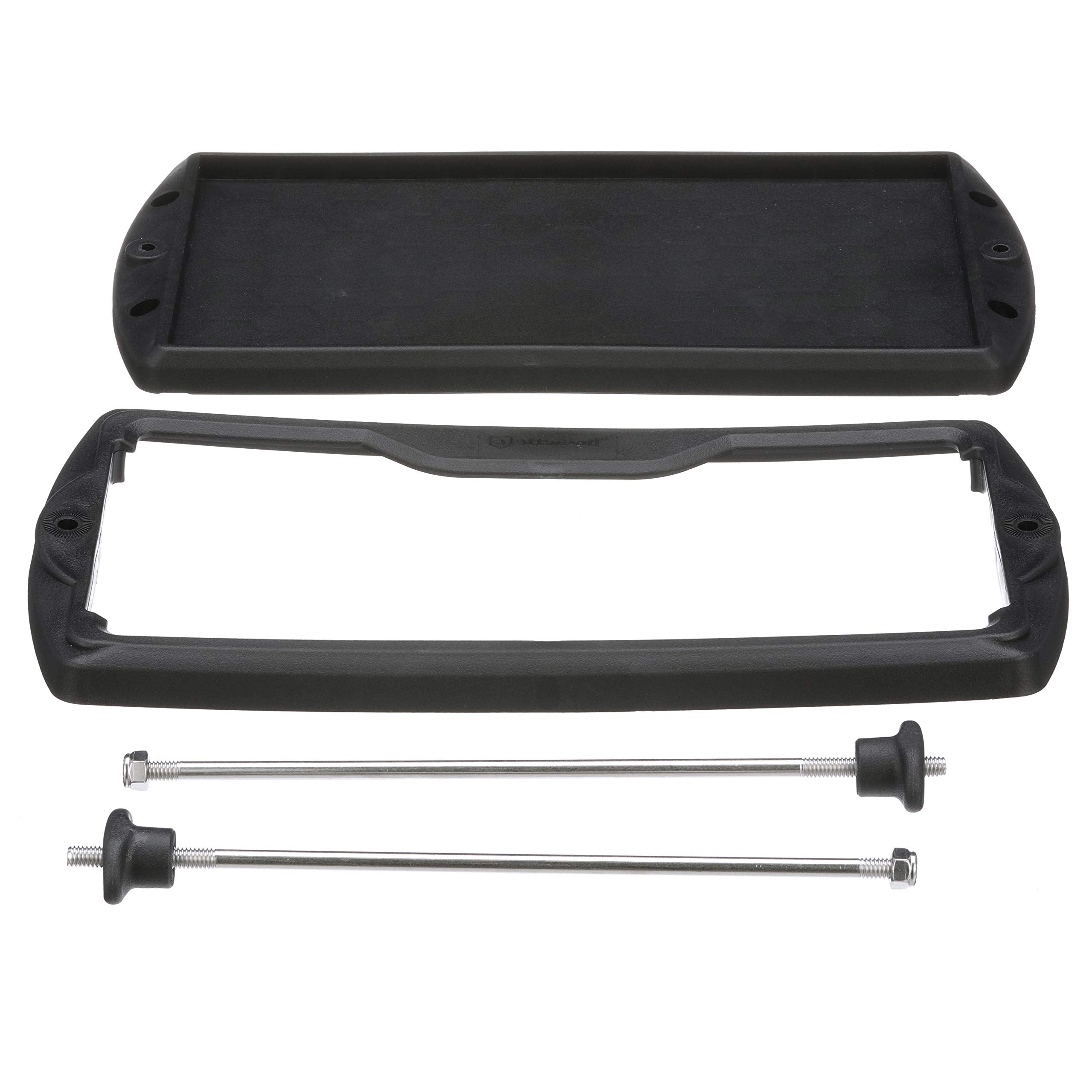 attwood front view of tray showing secure battery footprint and durability