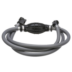 attwood hose barb and stainless clamp ensuring leak-free connections