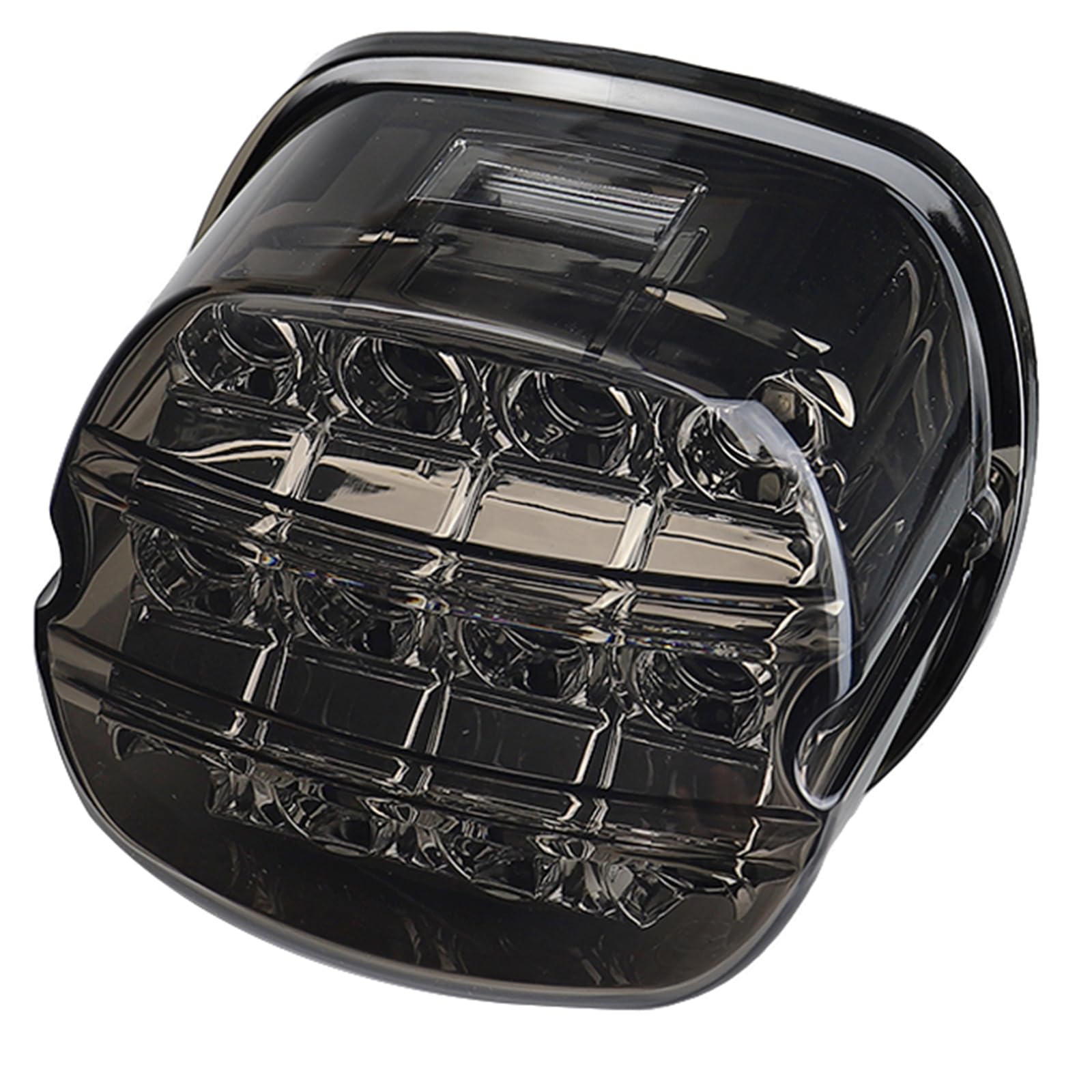 Atubeix front view of black LED tail light showing clean design and bright output