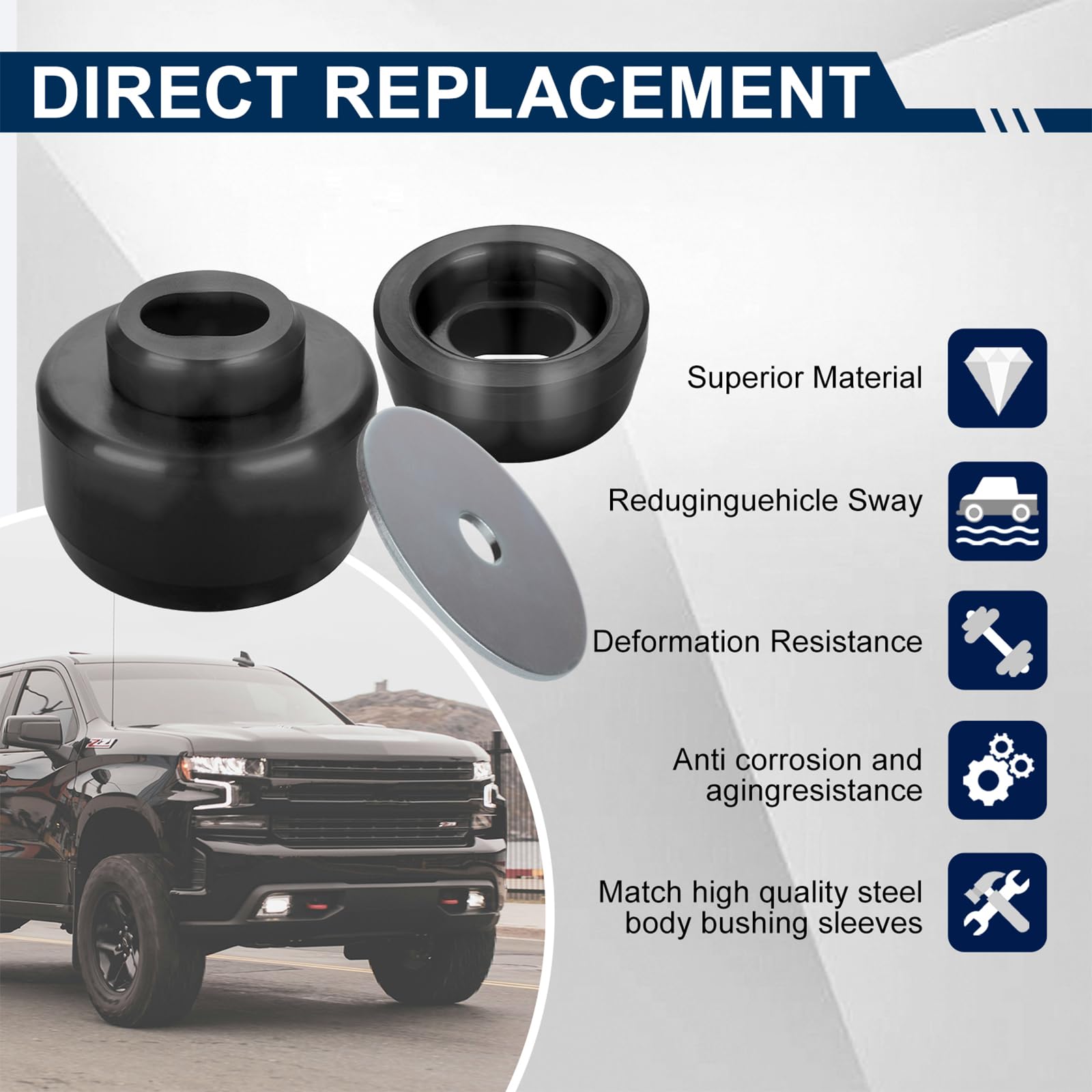 ATZTNUO installed on truck frame illustrating restored ride height and stability