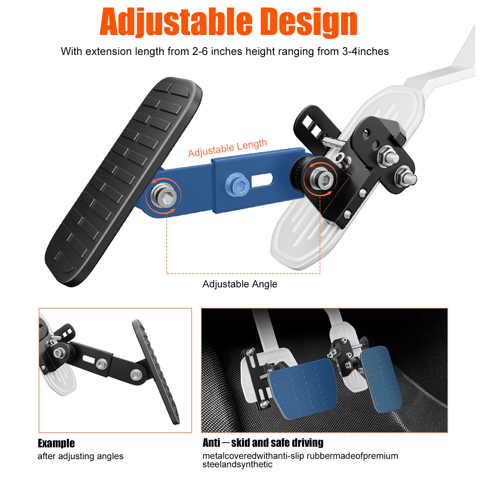 AUATRONNE mounted on car pedals demonstrating reachable control