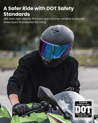 AUBOA AU-T801 side profile highlighting vents and aerodynamic comfort