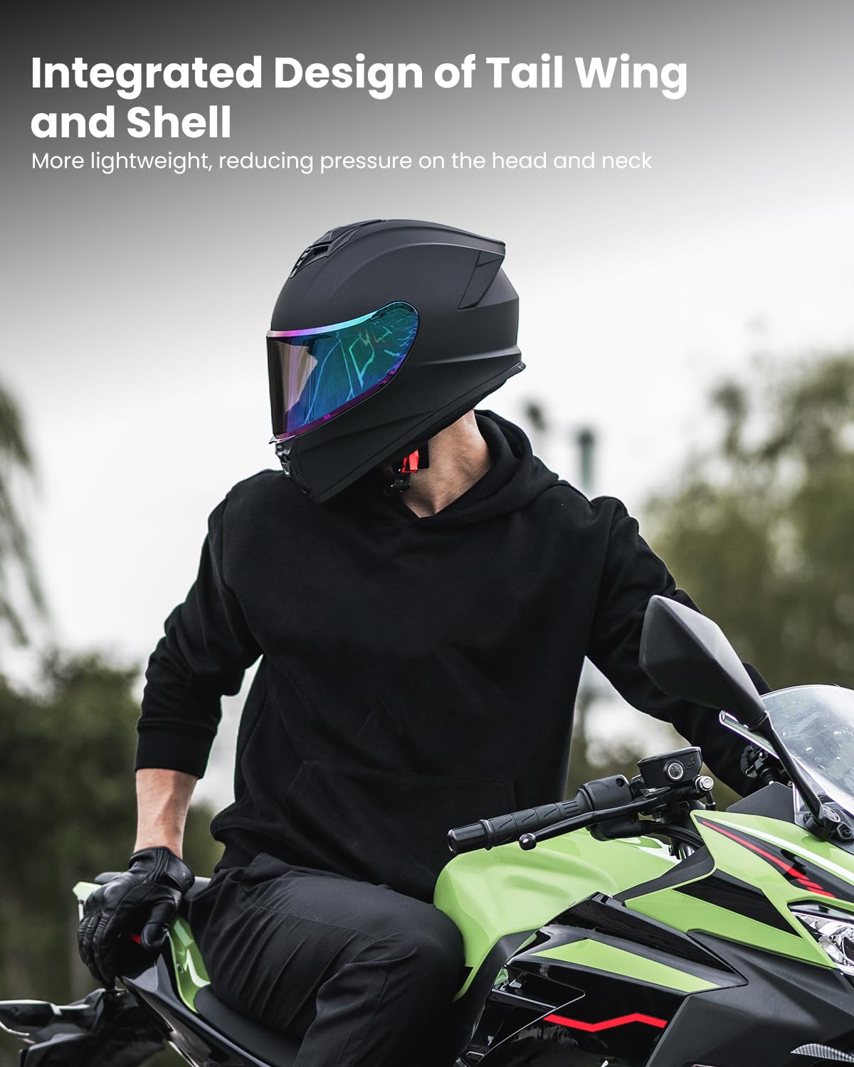 AUBOA AU-T801 clear and tinted visors displayed offering flexible visibility