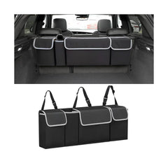 AUCELI front view of hanging organizer shows roomy pockets and tidy storage benefit