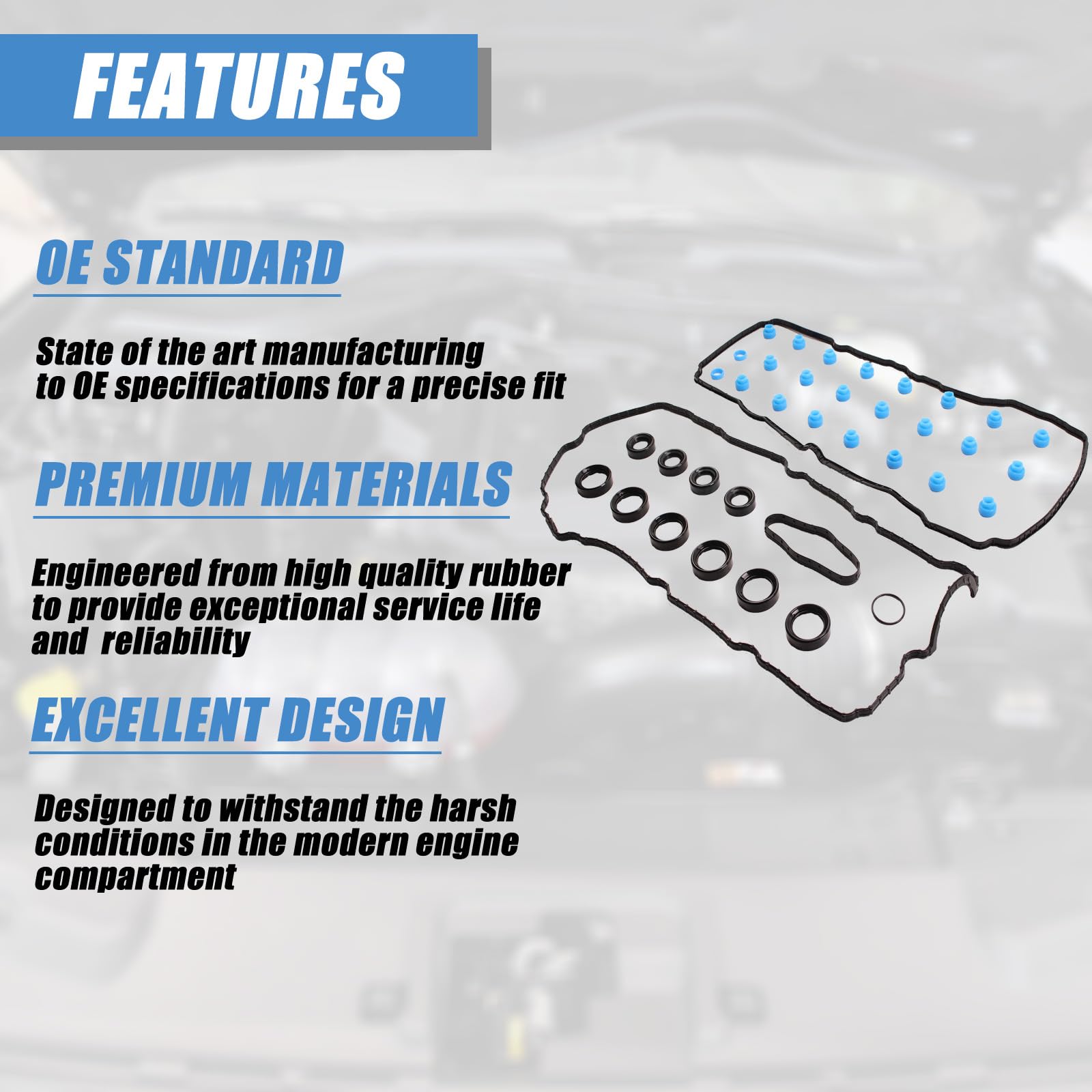 AUCERAMIC complete kit laid out showing all grommets and seals for efficient service