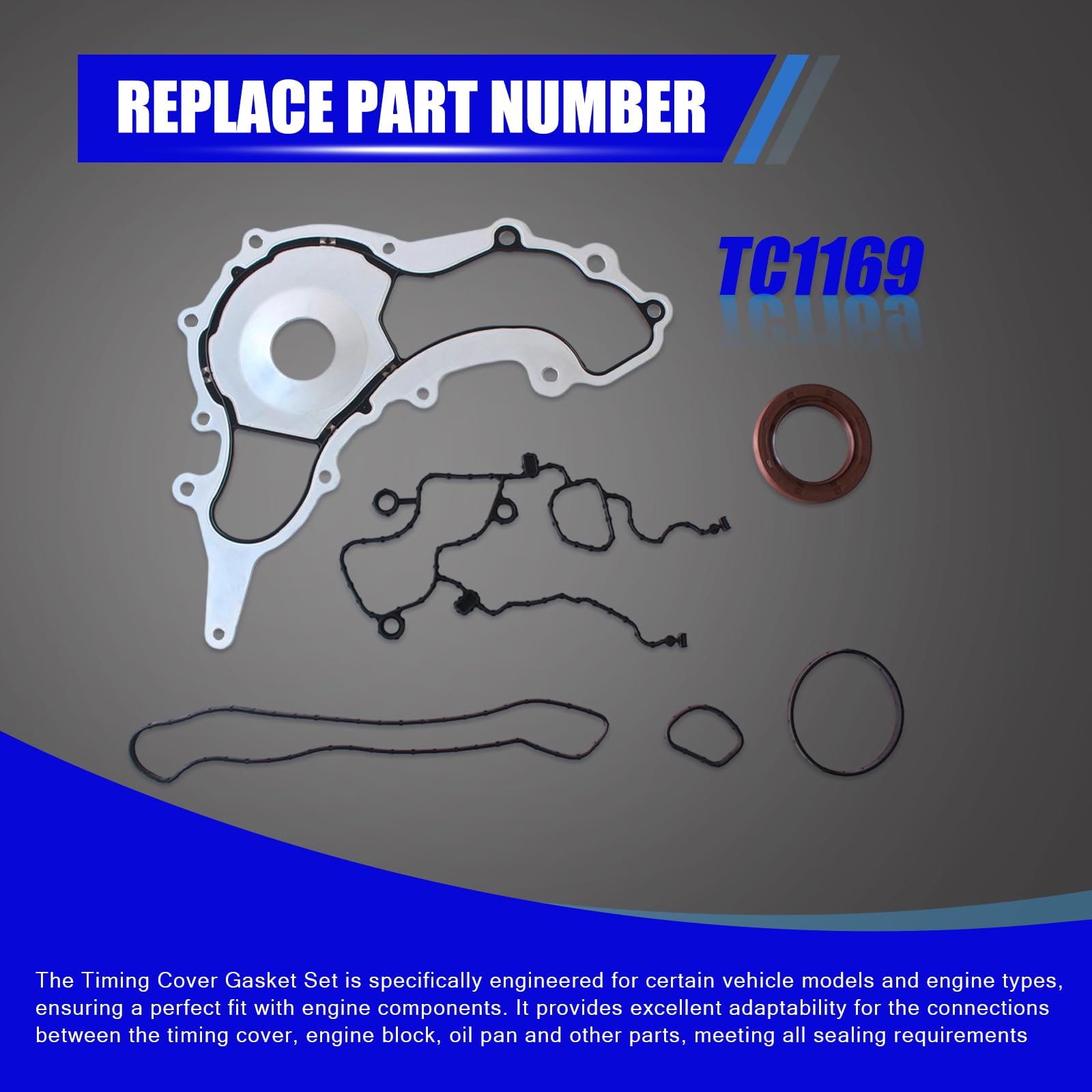 AUCERAMIC full gasket set laid out to show included pieces and installation readiness