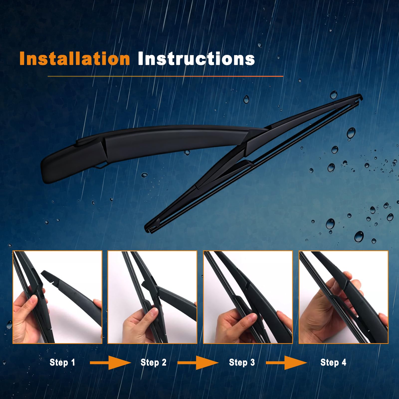 AUCERAMIC wiper arm installed on Mercedes rear window improving rear visibility