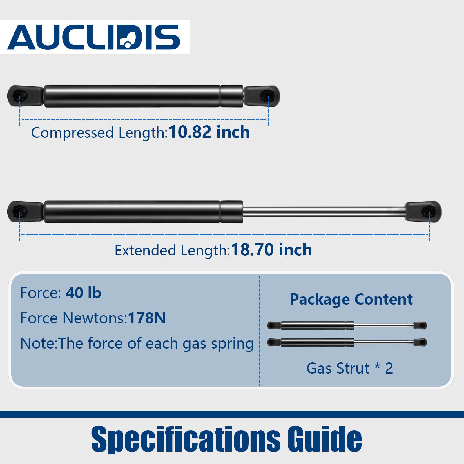 AUCLIDIS image showing center-to-center measurement to confirm correct length