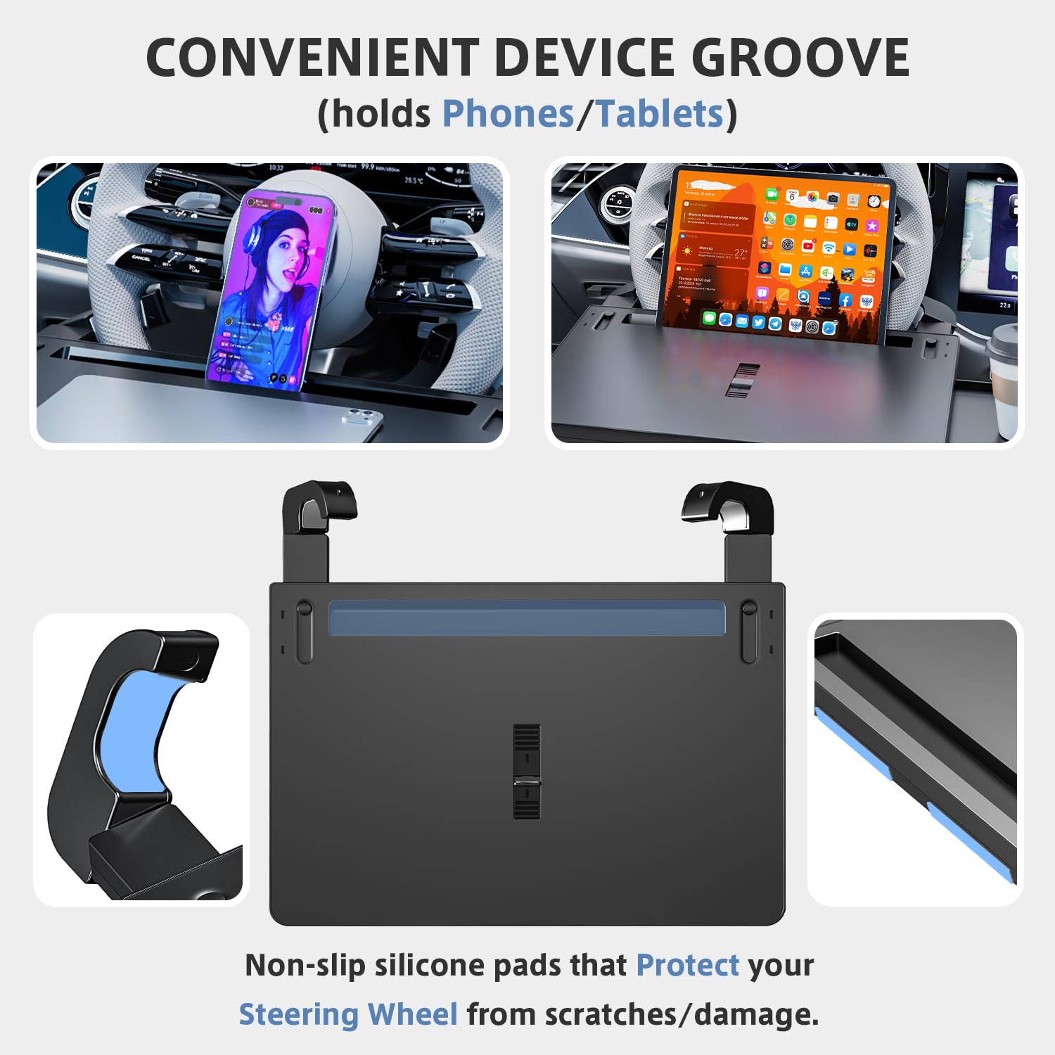 AUEOTUAR anti-slip adhesive pad detail preventing scratches and movement