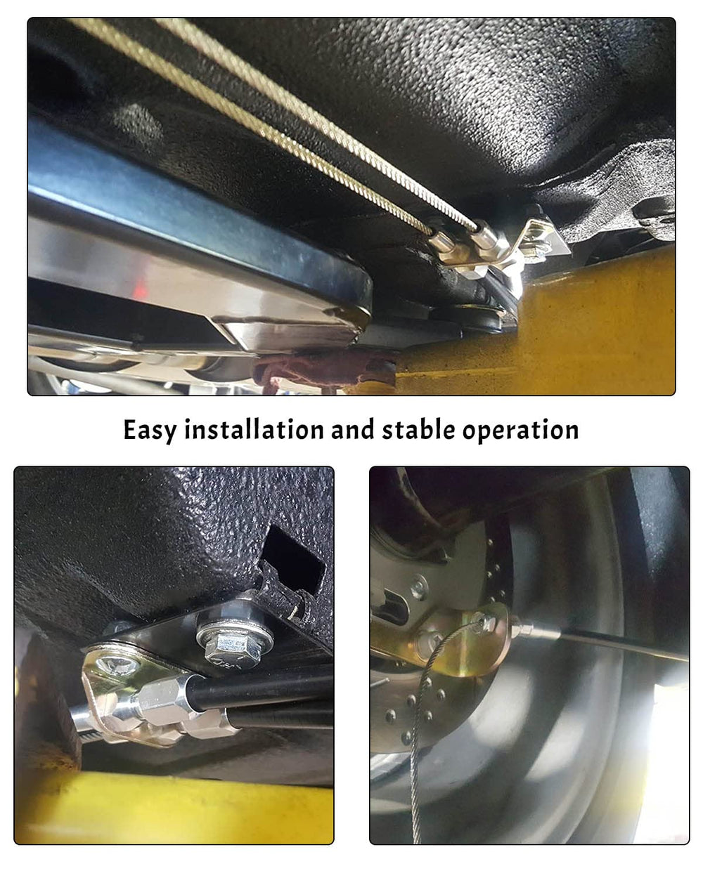 AUGREX braided stainless-steel cable close-up showing corrosion resistance and smooth action