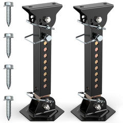 AUH front view of stabilizer jacks showing full kit and hardware, durable support