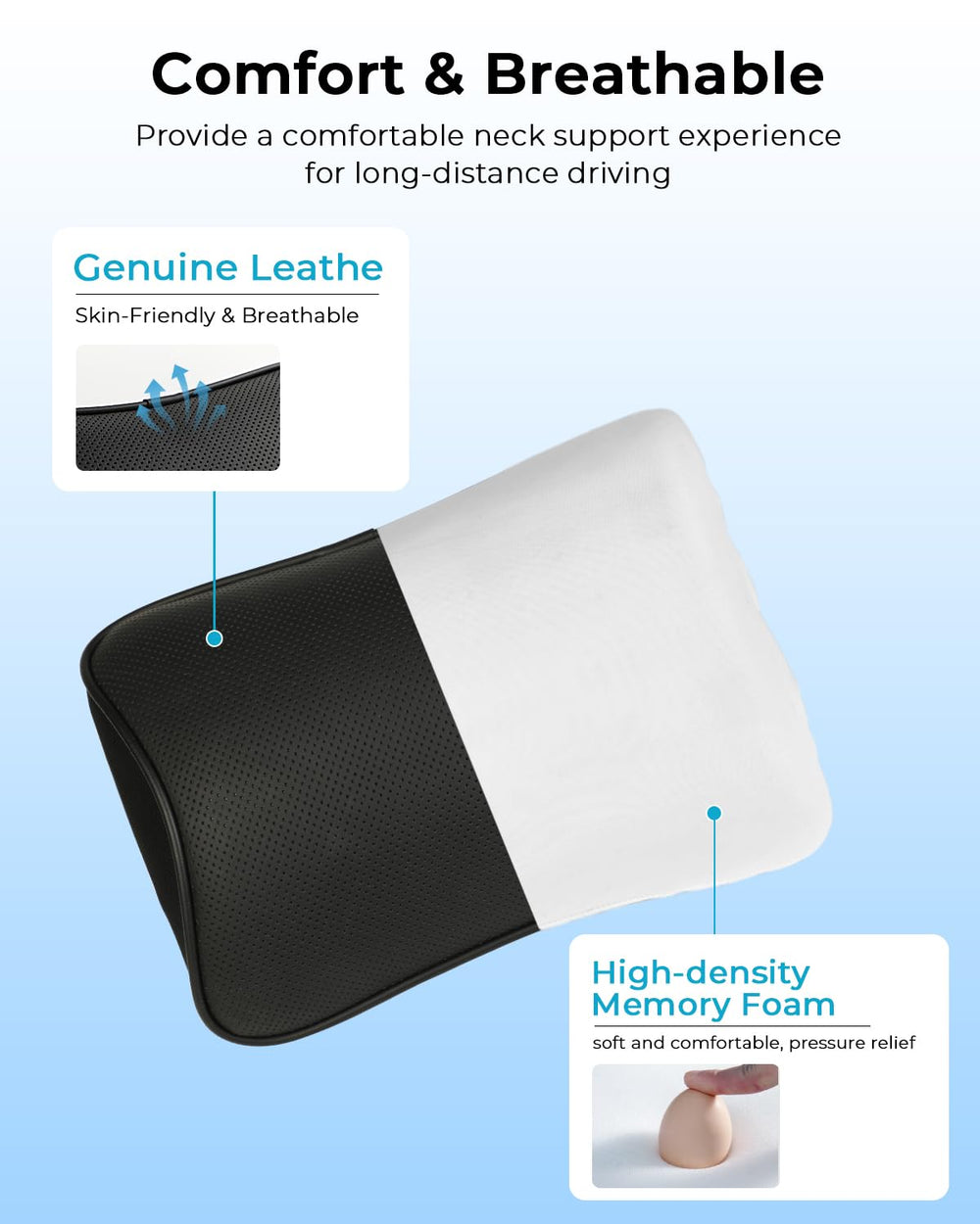 Aukee side profile on car seat demonstrating posture support benefit