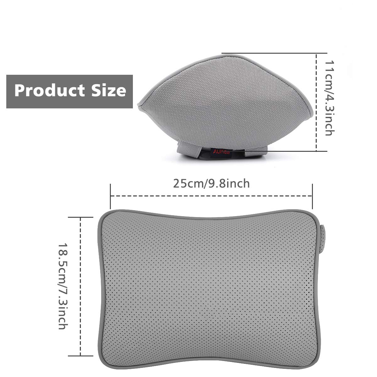 Aukee size comparison held by hand showing compact travel-friendly scale
