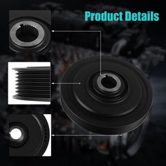 AULINK harmonic balancer close-up of bonded rubber damper, reduces engine vibration effectively