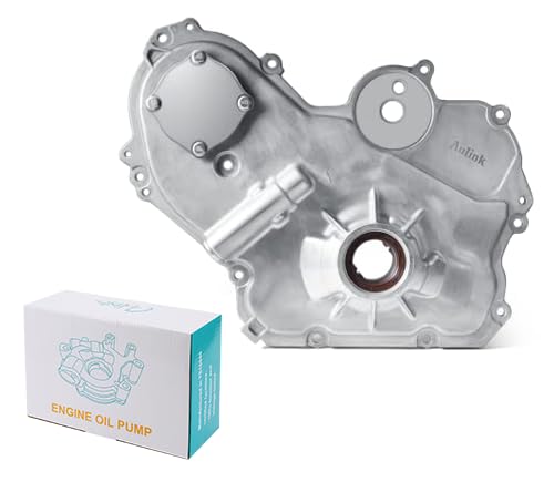 AULINK front view of engine oil pump showing mounting flanges and ports, reliable fit