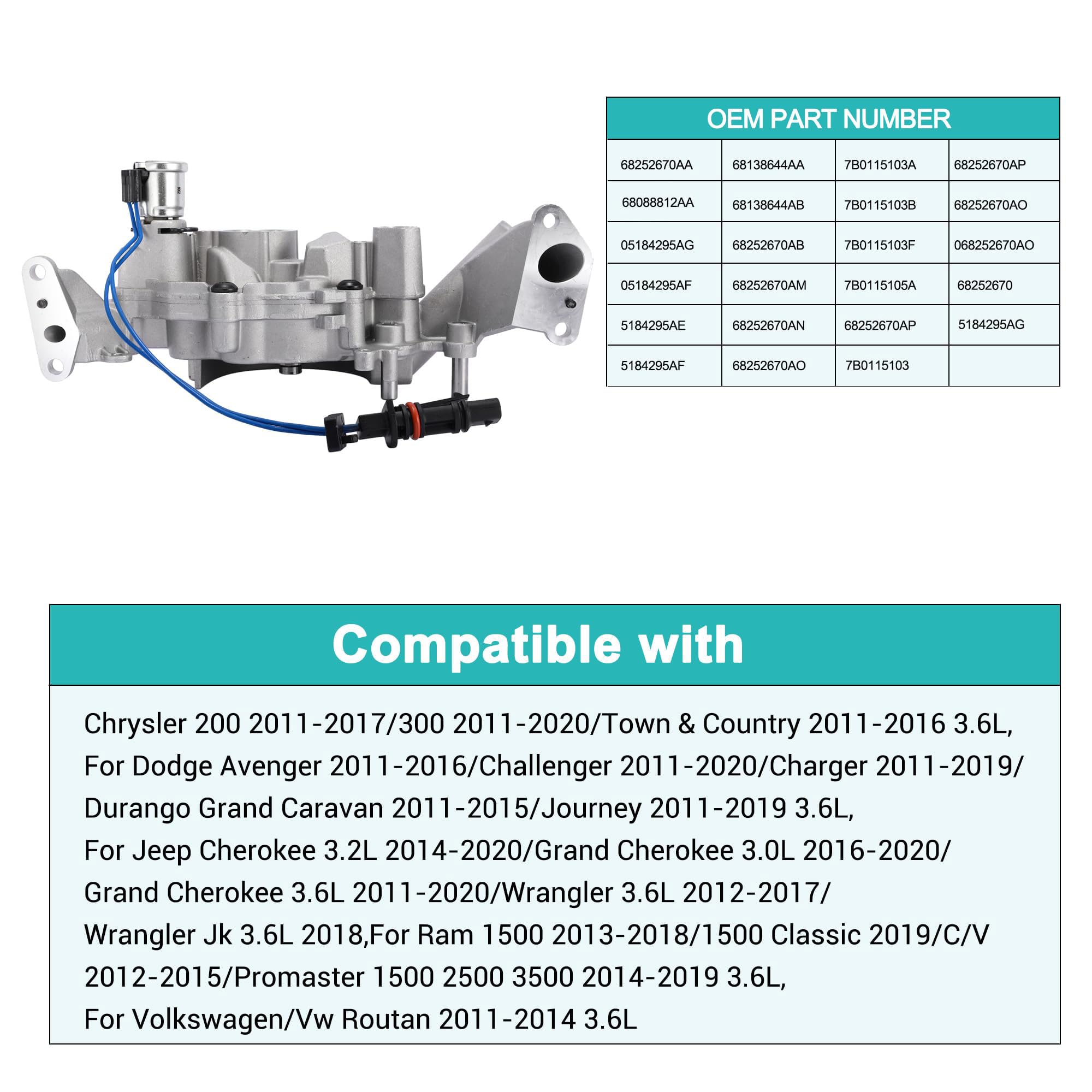 AULINK label and part numbers on pump aiding correct OEM cross-reference