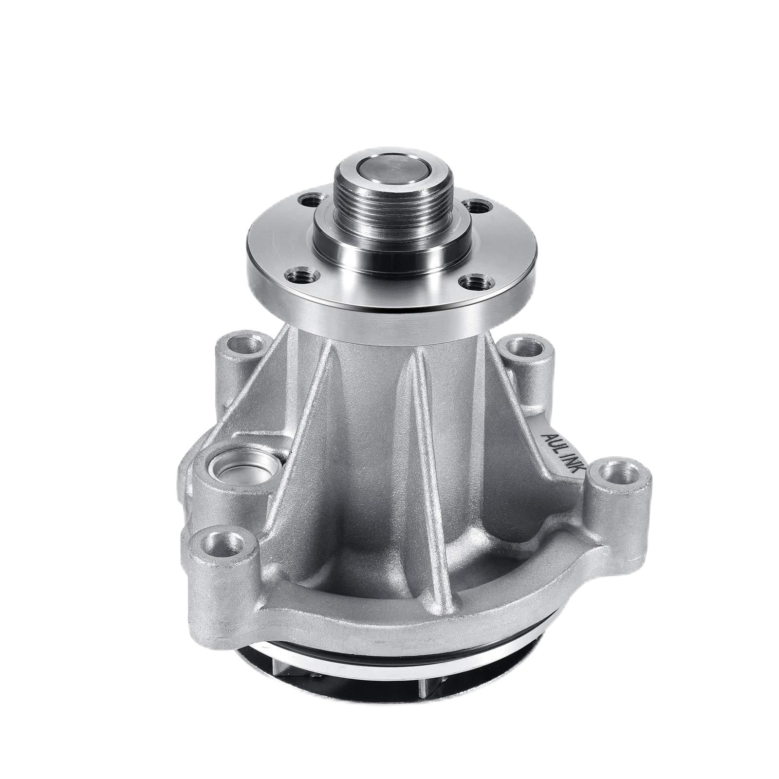 AULINK water pump front view showing mounting points and OEM fit benefit