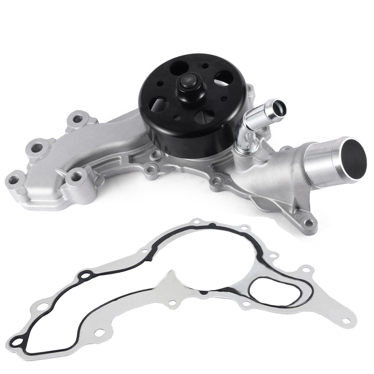 AULINK water pump front view showing mounting points and clean finish for reliable fit