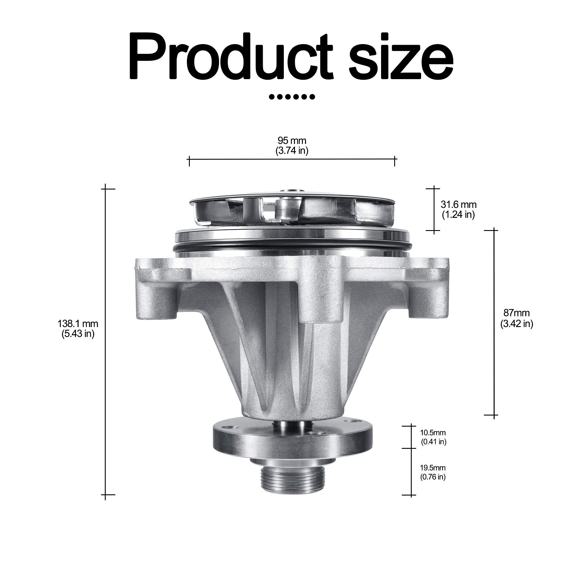 AULINK water pump impeller closeup demonstrating internal seal reliability benefit