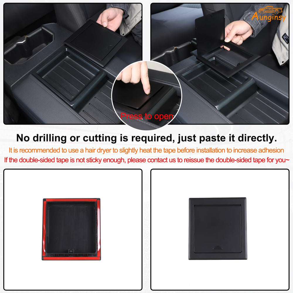 Aunginsy installed on Tundra center console demonstrating seamless integration