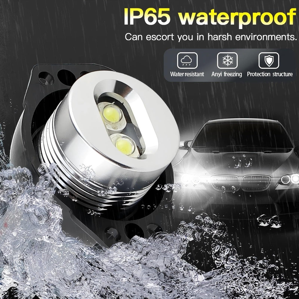 Aunvista installed on BMW front left marker light, demonstrating modern halo aesthetic benefit