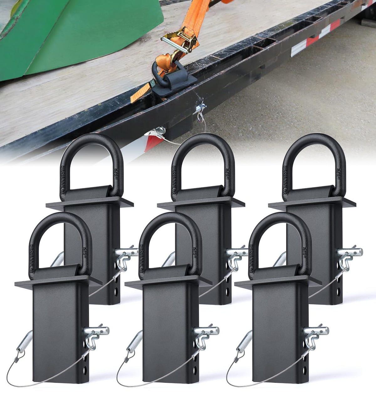 Aupar front view of six stake pocket D-rings showing pack benefit durability