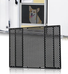 Aupar protector front installed on RV door showing secure barrier and protection