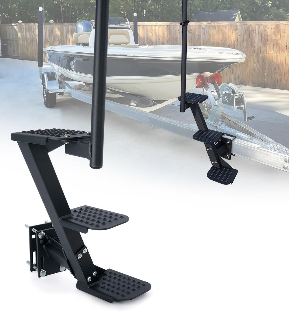Aupar front view showing three steps and compact profile for safe access