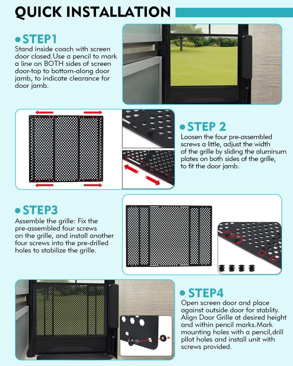 Aupar lifestyle shot of protector on camper door illustrating travel-ready durability