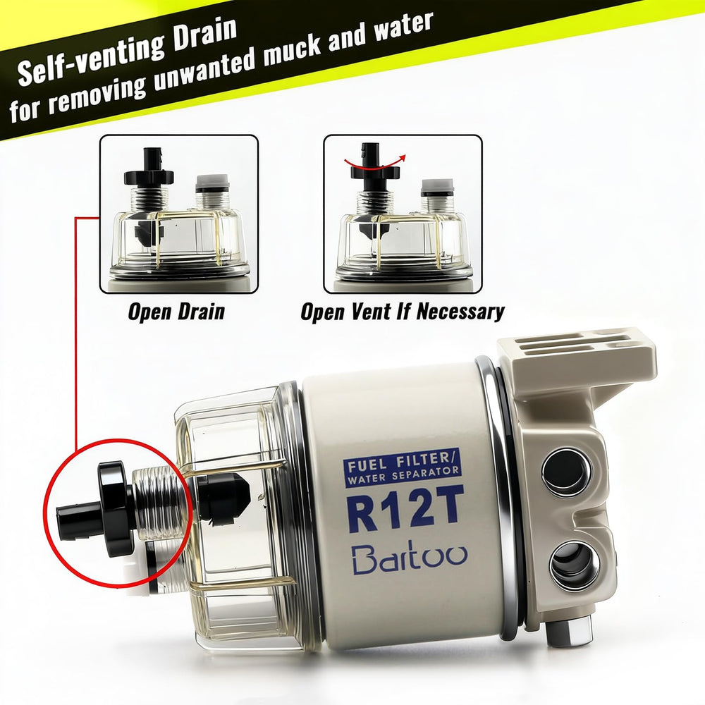 Aurorasters R12T mounted on a boat engine delivering cleaner fuel to the motor