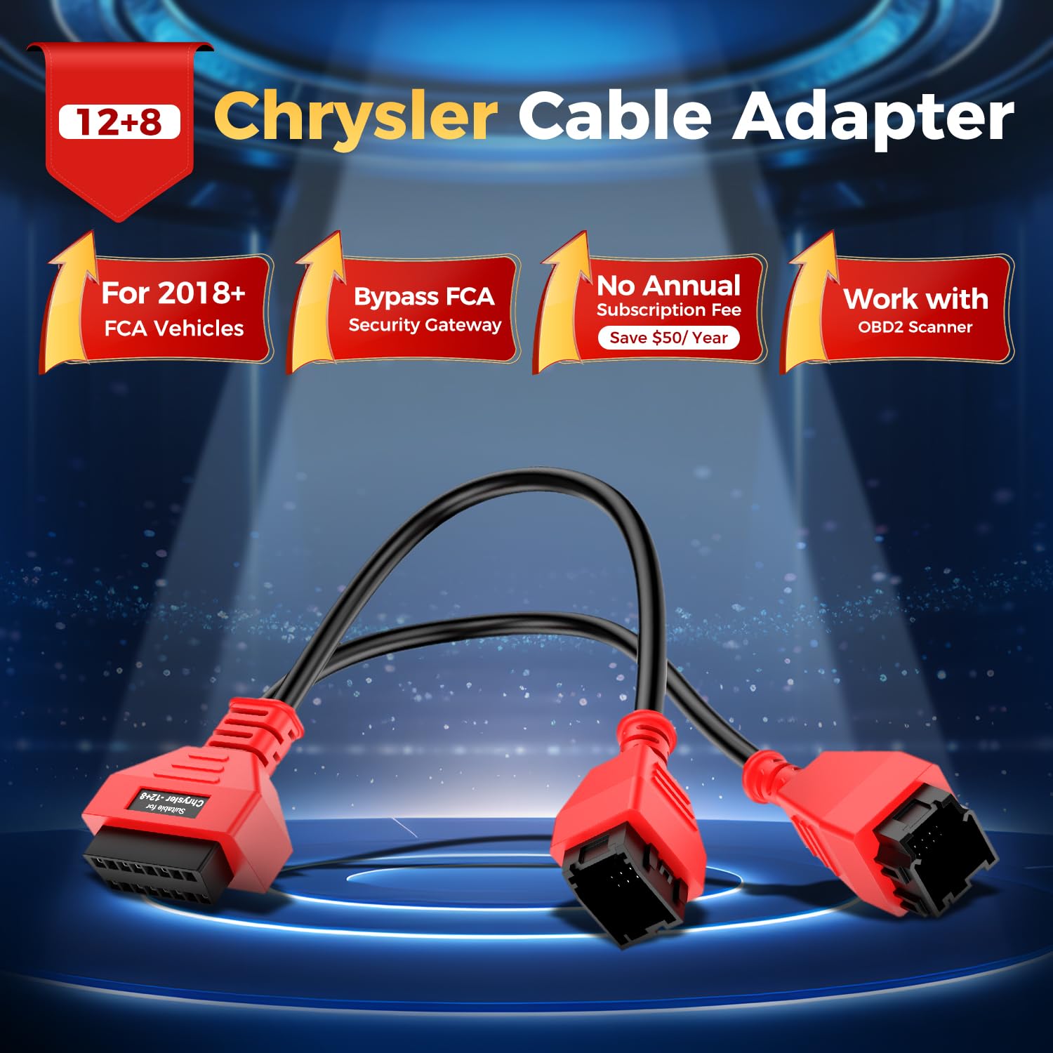 Autel close-up of 12‑pin and 8‑pin connectors showing durable build and secure fit