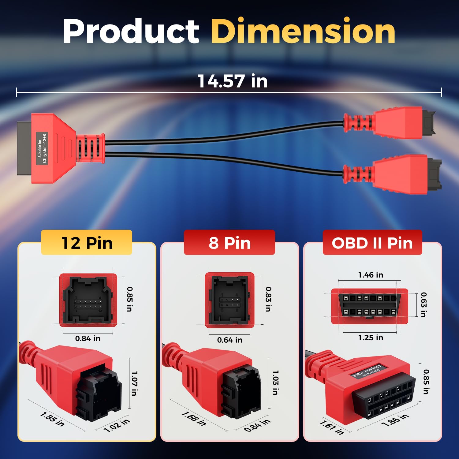 Autel adapter label and molding close-up showing clear identification and durability